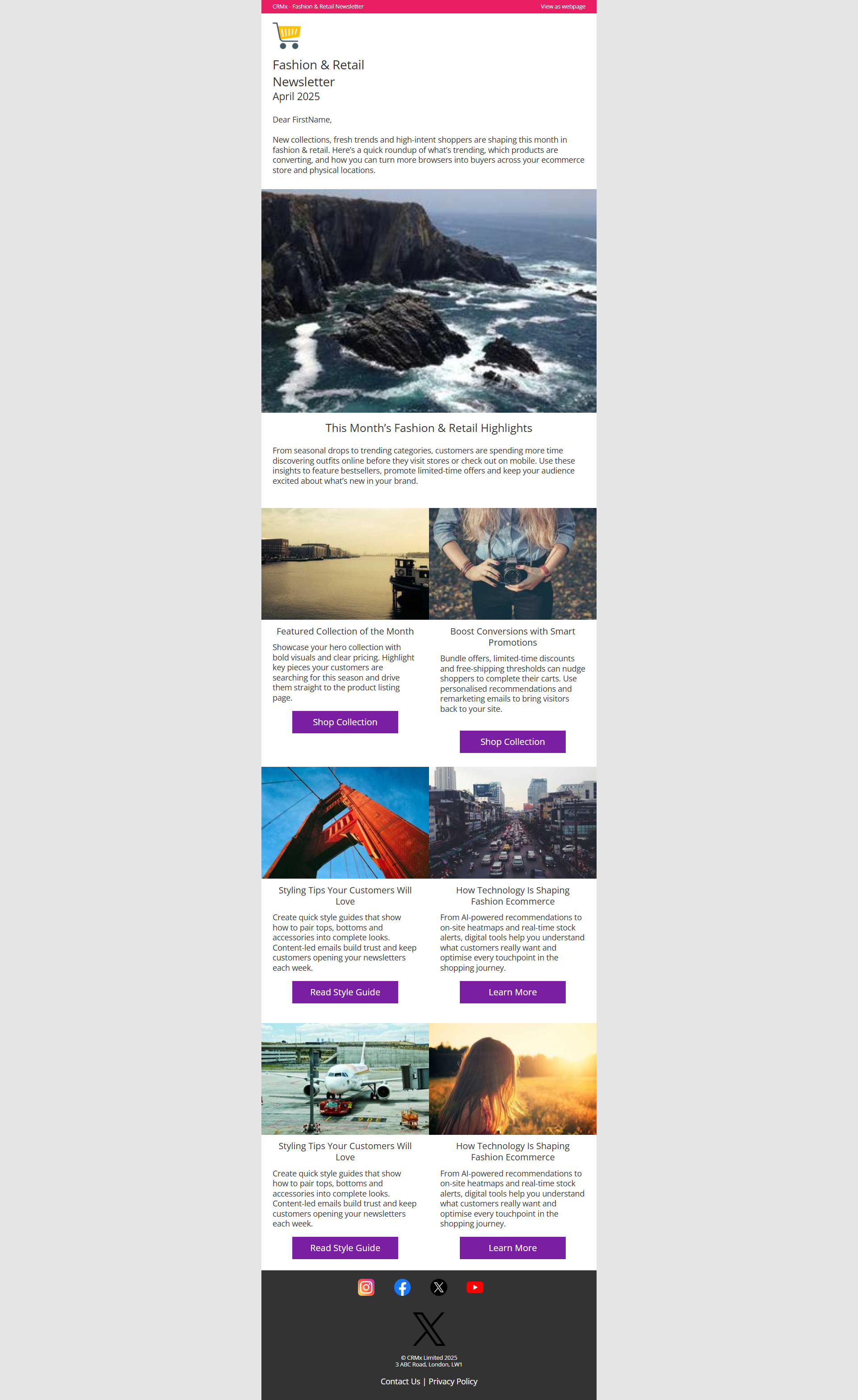 Fashion & Retail Newsletter Templates – Responsive Ecommerce Email Newsletter Template for Online Stores & Retail Brands