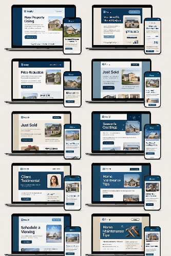 Img 2Real Estate Email Templates | Realtor HTML Email Bundle | 10 Responsive Templates for Agents & Brokers | Mailchimp HubSpot SFMC Compatible for all ESPs
