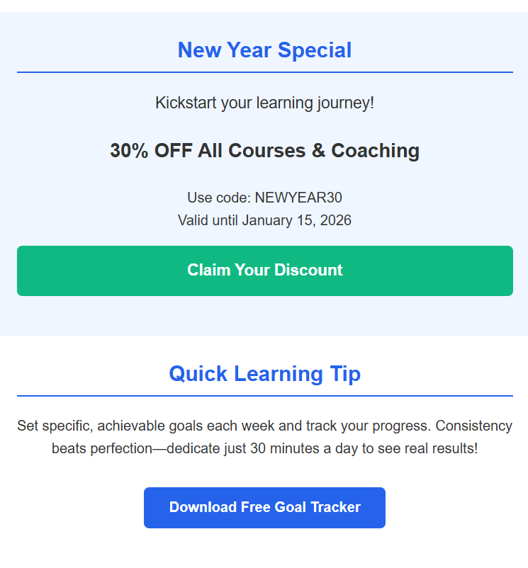 Img 4Empower Education - Responsive HTML Email Newsletter Template for Online Courses & Coaching