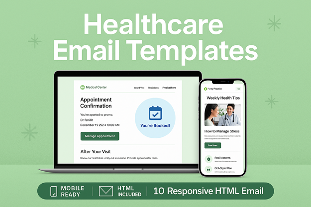 Img 0Healthcare & Wellness Email Template Bundle | 10 Responsive HTML Templates for Clinics, Dentists, Therapists, Hospitals, Medical Practices