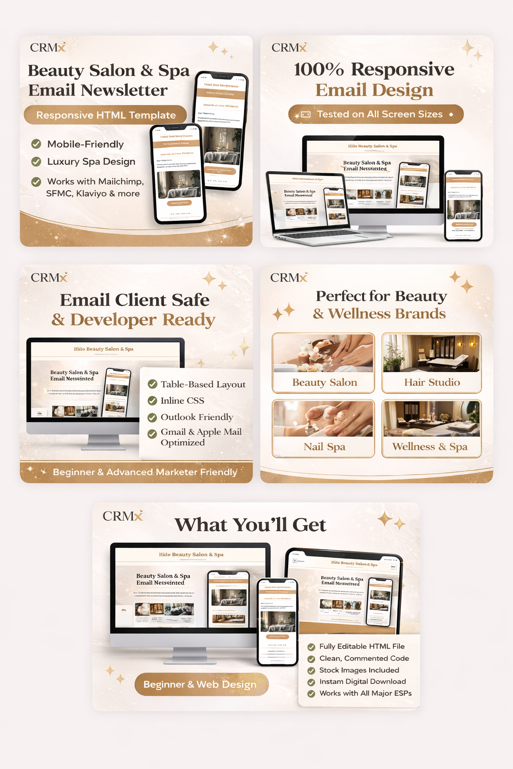 Img 1Beauty Salon & Spa Email Newsletter Template - Responsive HTML CSS Template for Salons, Spas, Hair Stylists & Wellness Brands