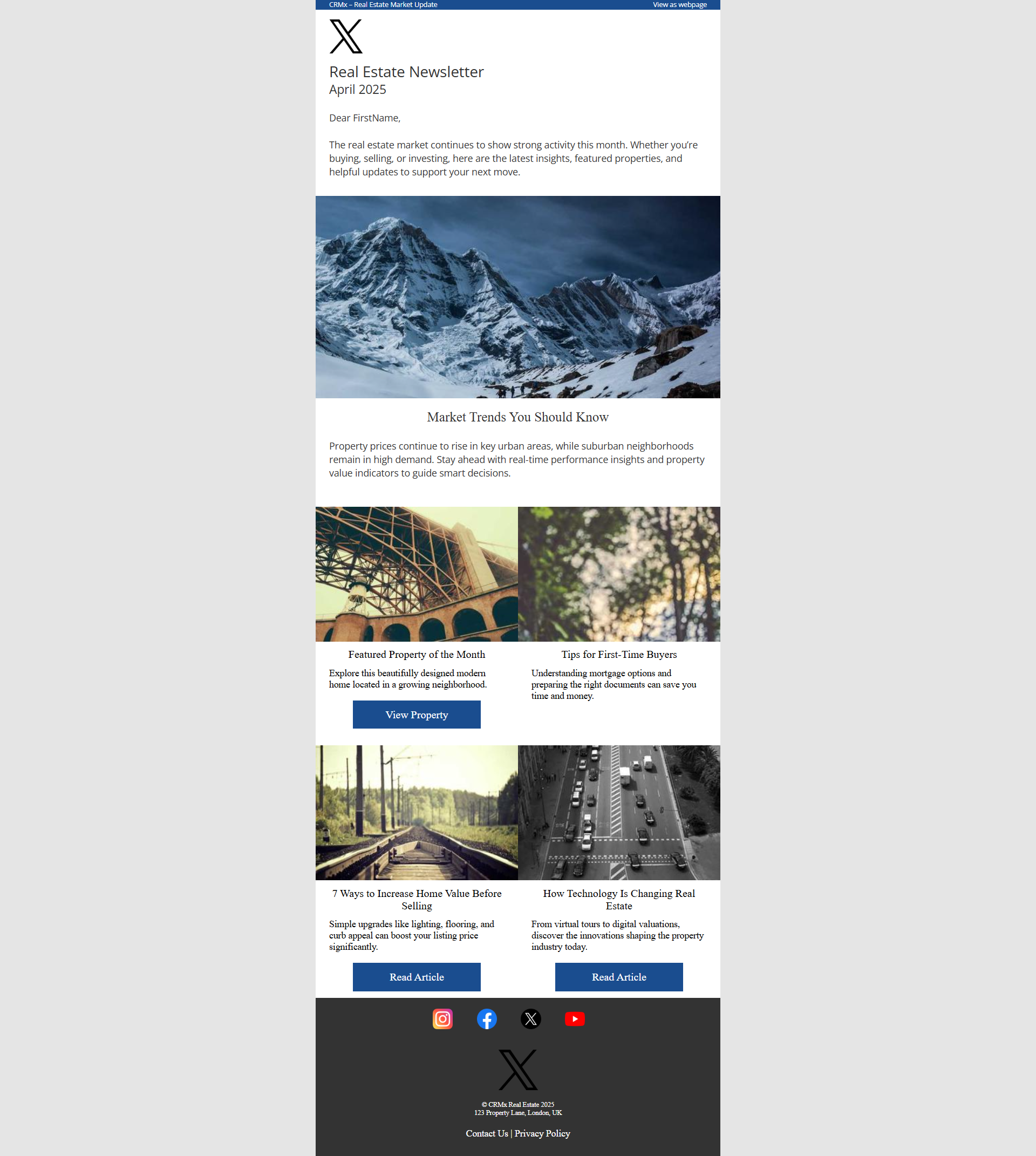 Img 2Real Estate Newsletter Templates – Best Real Estate Email Newsletter Template for Agents (Monthly Real Estate Newsletter + Examples Included)