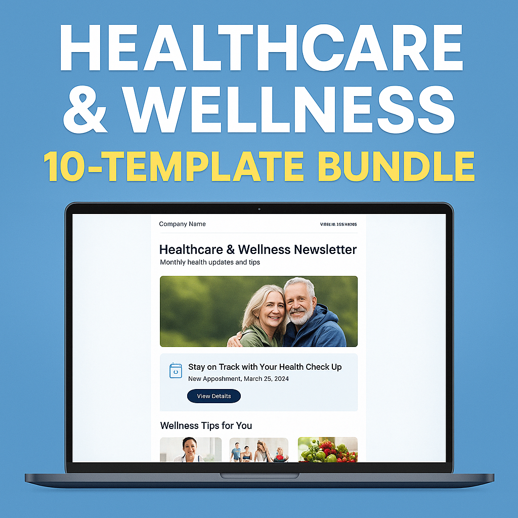 Img 1Healthcare & Wellness Email Template Bundle | 10 Responsive HTML Templates for Clinics, Dentists, Therapists, Hospitals, Medical Practices